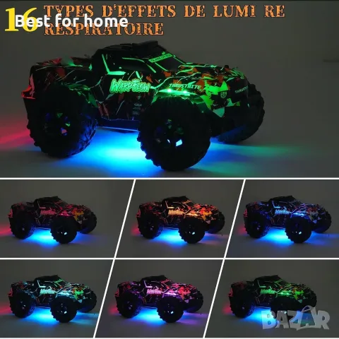 Кола с дистанционно управление - 1:18 Високоскоростна LED светлина 25 км/ч RC кола , снимка 8 - Коли, камиони, мотори, писти - 55474775