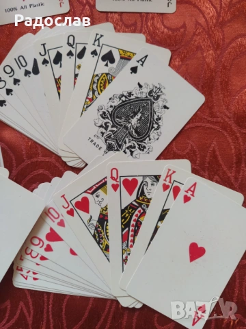 стари карти за игра 100 % Plastic , снимка 2 - Карти за игра - 54176695