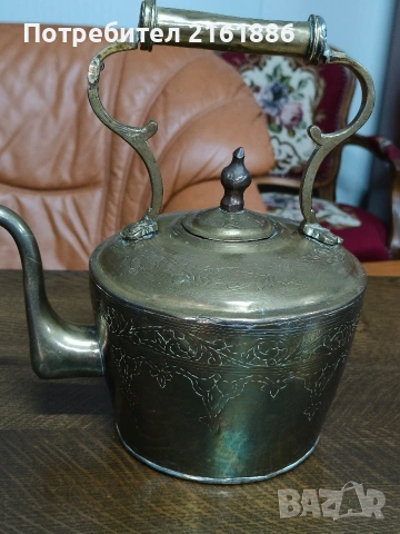 Бронзов чайник , снимка 2 - Декорация за дома - 54503508