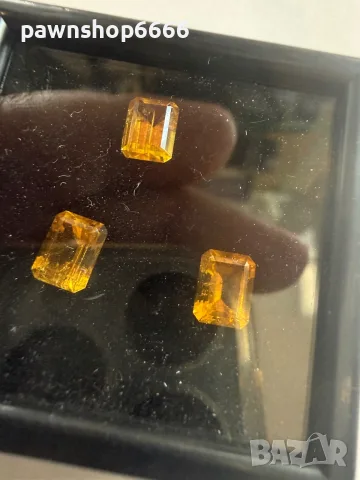 Лот 3 естествени Хелиодора (Жълт Берил) – 2.75 ct – Emerald Cut – Проверени гемологично