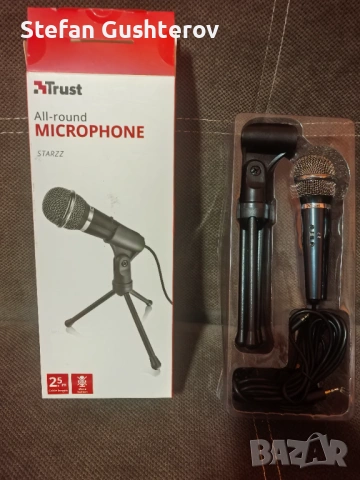 Микрофон TRUST Starzz All-round Microphone for PC and laptop, снимка 2 - Микрофони - 54948971
