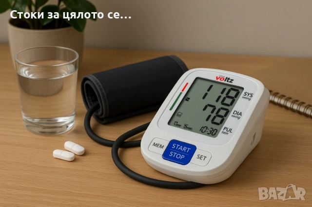 Апарат за кръвно налягане Voltz, Маншет, 2х90 позиции памет, снимка 2 - Уреди за диагностика - 54145694