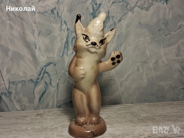 Стара Съветска Руска Порцеланова Фигура Рис Перм