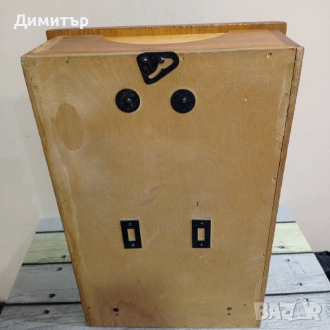 Рядък стенен механичен часовник Янтар (СССР) – работещ, с гонг и ключ, снимка 6 - Антикварни и старинни предмети - 55140643