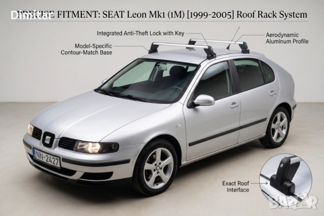 Seat Leon Mk1 и Toledo Mk2 Багажник за покрив, напречни греди, релси, рейлинг.