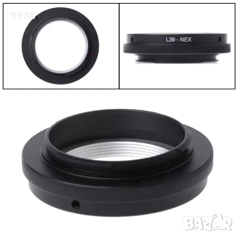 Адаптер L39 M39 към Sony E Mount за Leica L39 обективи NEX A6000 A7, снимка 3 - Обективи и филтри - 54751950