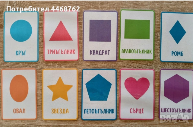 Образователни карти с формите "Опознай формите", снимка 3 - Образователни игри - 54334613