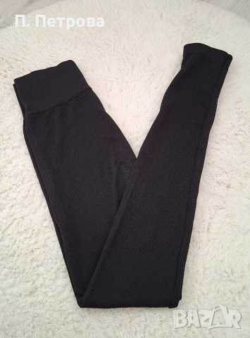 черен дамски рипсен дълъг клин с висока талия Terranova