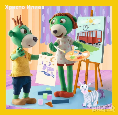 Пъзел Trefl 3 в 1 - Забавляваме се заедно, Семейство Трефлик, снимка 2 - Игри и пъзели - 54221854