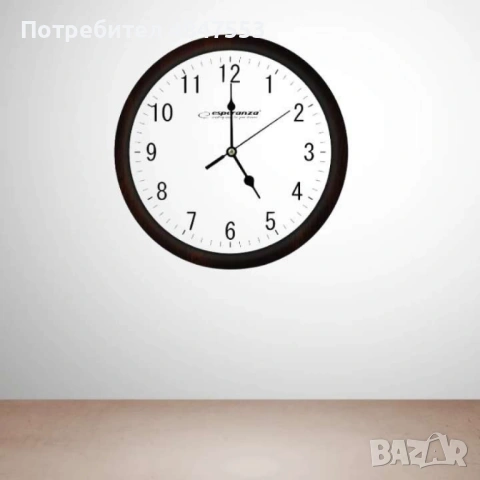 Стенен часовник, 30см., големи цифри, кварц, бял, снимка 2 - Стенни часовници - 54808178