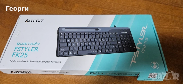 Клавиатура A4tech Fstyler FK25, БДС, черна, снимка 2 - Клавиатури и мишки - 54580728