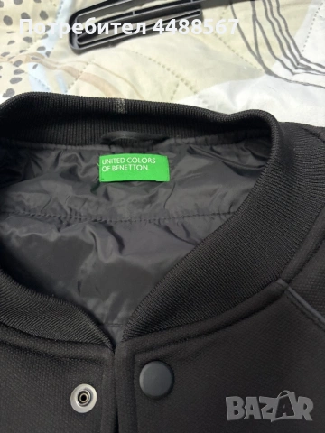 Мъжко черно яке тип бомбър, снимка 2 - Якета - 54086026