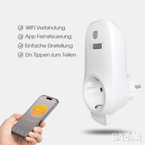Byecold Smart WiFi термостат за контакт за инфрачервено отопление с функция за спасяване, снимка 3 - Други стоки за дома - 54972879