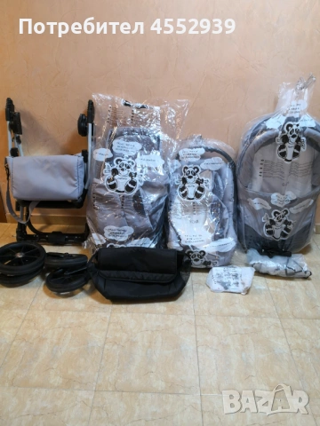 Бебешка количка BabyLux Largo Deep 3 в 1 , снимка 17 - Детски колички - 54054834