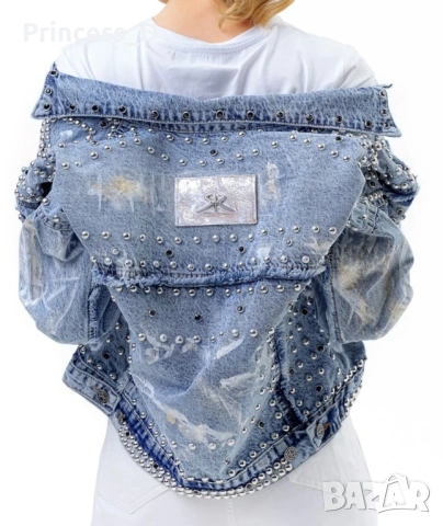 Дънково яке с капси Radichev, снимка 3 - Якета - 54359199