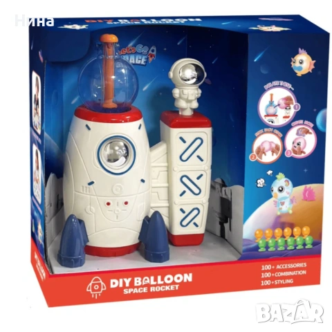 Креативен комплект Направи си сам балонени фигурки Balloon Space Rocket 🚀, снимка 2 - Образователни игри - 54570020
