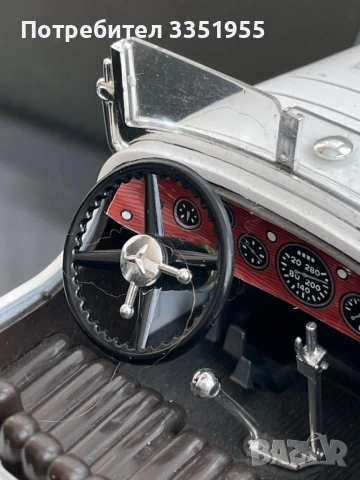 Mercedes benz SSKL 1931 1/18 Burago Ретро модел, снимка 7 - Колекции - 54399975