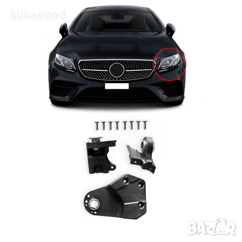 Комплект щипки за захващане на фар Mercedes E-Class W213 Pre-Face, снимка 2 - Части - 54191785