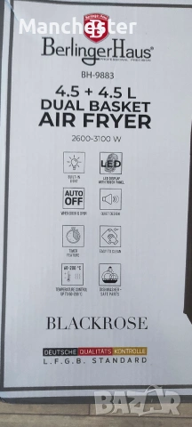 Air Fryer Berlinger Haus , снимка 4 - Фритюрници - 55244104
