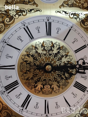 Рядък немски паркетен часовник SBS Feintechnik – West Germany, снимка 6 - Антикварни и старинни предмети - 54043278