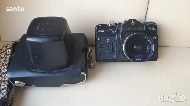 Фотоапарат Zenit EM Moscow 1980 (Олимпийски) с обектив Pentacon 30mm f/3.5 