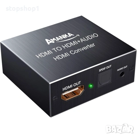 AMANKA HDMI аудио екстрактор, HDMI оптичен конвертор 4Kx2K HDMI аудио екстрактор за PS3 Xbox HD DVD 