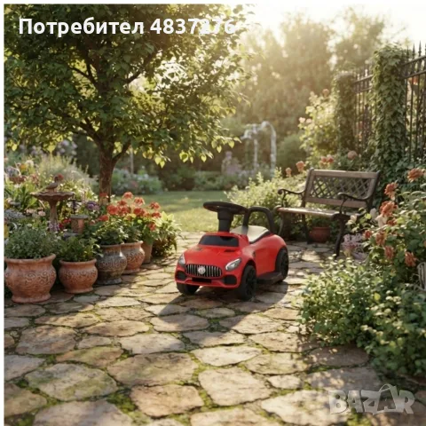 Детска кола за бутане 2 в 1, снимка 2 - Детски велосипеди, триколки и коли - 55398356