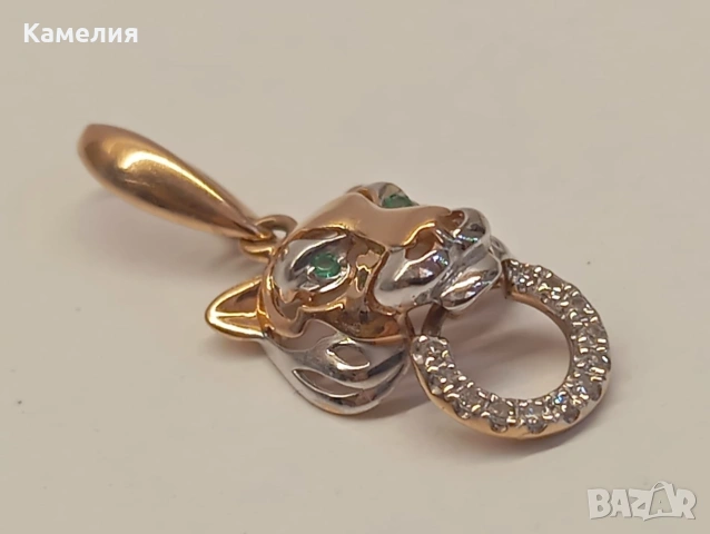 Руско злато. Висулка с брилианти. , снимка 9 - Колиета, медальони, синджири - 55264405