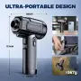 RADCLO Компресор за въздух и преносим вентилатор 100 000 RPM – акумулаторен, 3 скорости, LED, снимка 3