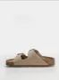 Чехли Birkenstock Arizona Suede Leather Narrow кафяв (faded khaki), снимка 3