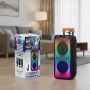 Преносима тонколона с микрофон и дистанционно управление, 40W мощност, Bluetooth, USB/SD и LED , снимка 4