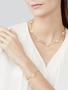 Van Cleef & Arpels VCA 5 Motifs Gold Diamonds Vintage Alhambra Дамска Гривна, снимка 10