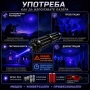 Мощен син акумулаторен лазер пойнтер 5000mW палещ клечка горящ цигара, снимка 2
