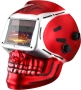 Соларна заваръчна каска с регулируем сенник за Mig-Tig дъгово заваряване – Skull Design, снимка 1
