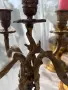  Масивен брознов или месингов свещник (канделабър) с пет гнезда  за свещи  Ар Нуво , снимка 8