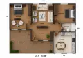 Едноетажна сглобяема къща 83 м² – 2+1 с голяма веранда, снимка 2