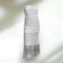 maxi dress with a textured bodice and a patterned lace hem, снимка 5