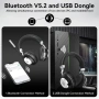 Безжична Bluetooth слушалка с микрофон Wantek WK882BT, USB Dongle, снимка 4