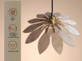 Полилей от дърво. Интериорно осветително тяло за таван ”Лотос”, снимка 3