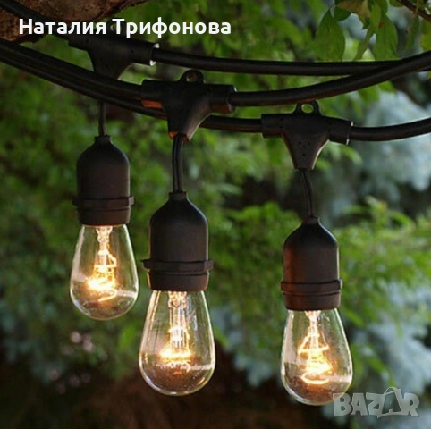 Водоустойчив гирлянд за външно осветление с 10 броя LED крушки, снимка 10 - Лед осветление - 54090392