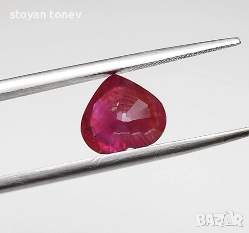  Изключителен естествен нетретиран рубин с форма на сърце – 2,07 карата! , снимка 7 - Други - 54094803
