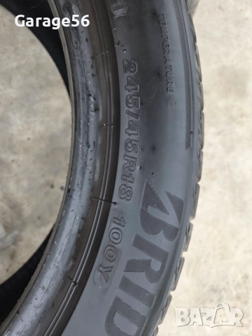 2 броя Bridgestone 245/45-18, снимка 3 - Гуми и джанти - 54477096