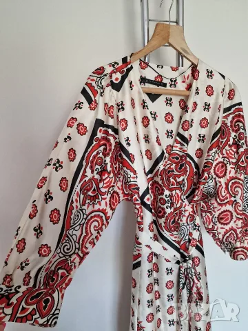 Страхотна дълга рокля ZARA , размер L / XL, снимка 7 - Рокли - 55358730