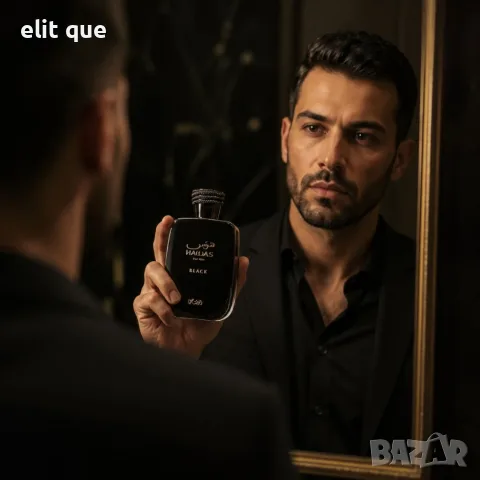 Rasasi Hawas Black EDP 100 ml – Мъжки дървесен аромат с плодова свежест и силно присъствие, снимка 5 - Мъжки парфюми - 55338168
