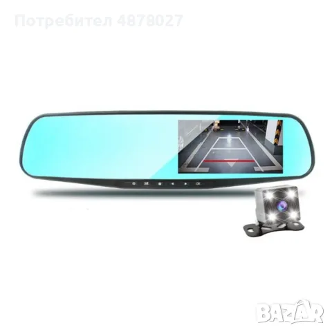 Видеорегистратор тип огледало за задно виждане + "задна камера" DVR JPG 1080 P -8Mpx, снимка 13 - Аксесоари и консумативи - 55337669