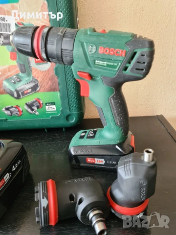 Ударен винтоверт бормашина Bosch 18v тяло с приставки
