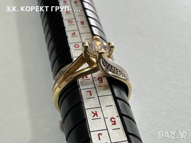 Златен дамски пръстен 14К,  3,31 гр, снимка 5 - Пръстени - 54608591