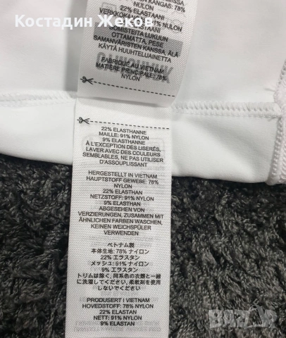  Нов дамски оригинален бял кроп топ Gymshark Halter Neck Cami with Shelf , снимка 12 - Корсети, бюстиета, топове - 54527232
