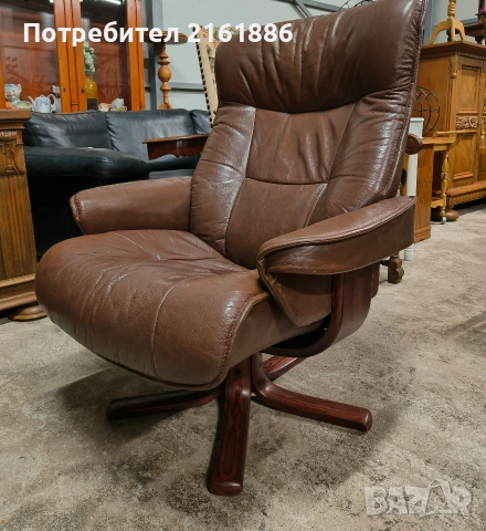 Relax кресло от естествена кожа , снимка 3 - Дивани и мека мебел - 54642924