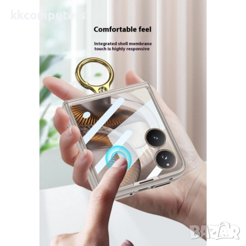 GKK калъф за Xiaomi Mix Flip 2 – PC+стъкло, магнитна панта, подставка, протектор, 3 цвята, снимка 4 - Калъфи, кейсове - 54594519